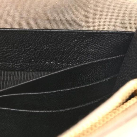 Saint Laurent Monogram Envelope Chain Wallet Metallic Fabric Champagne Gold - Picture 7 of 12